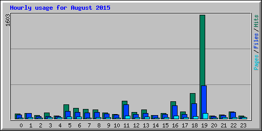 Hourly usage for August 2015